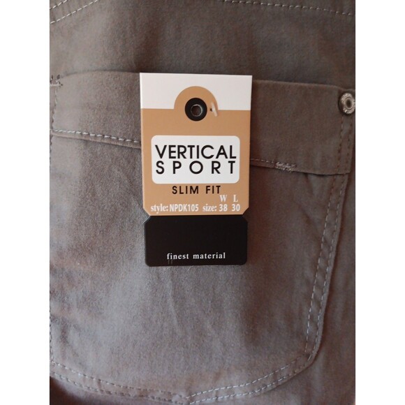 Mens Slim Fit Stretch Vertical Sport Pants 38/30 - Picture 3 of 8